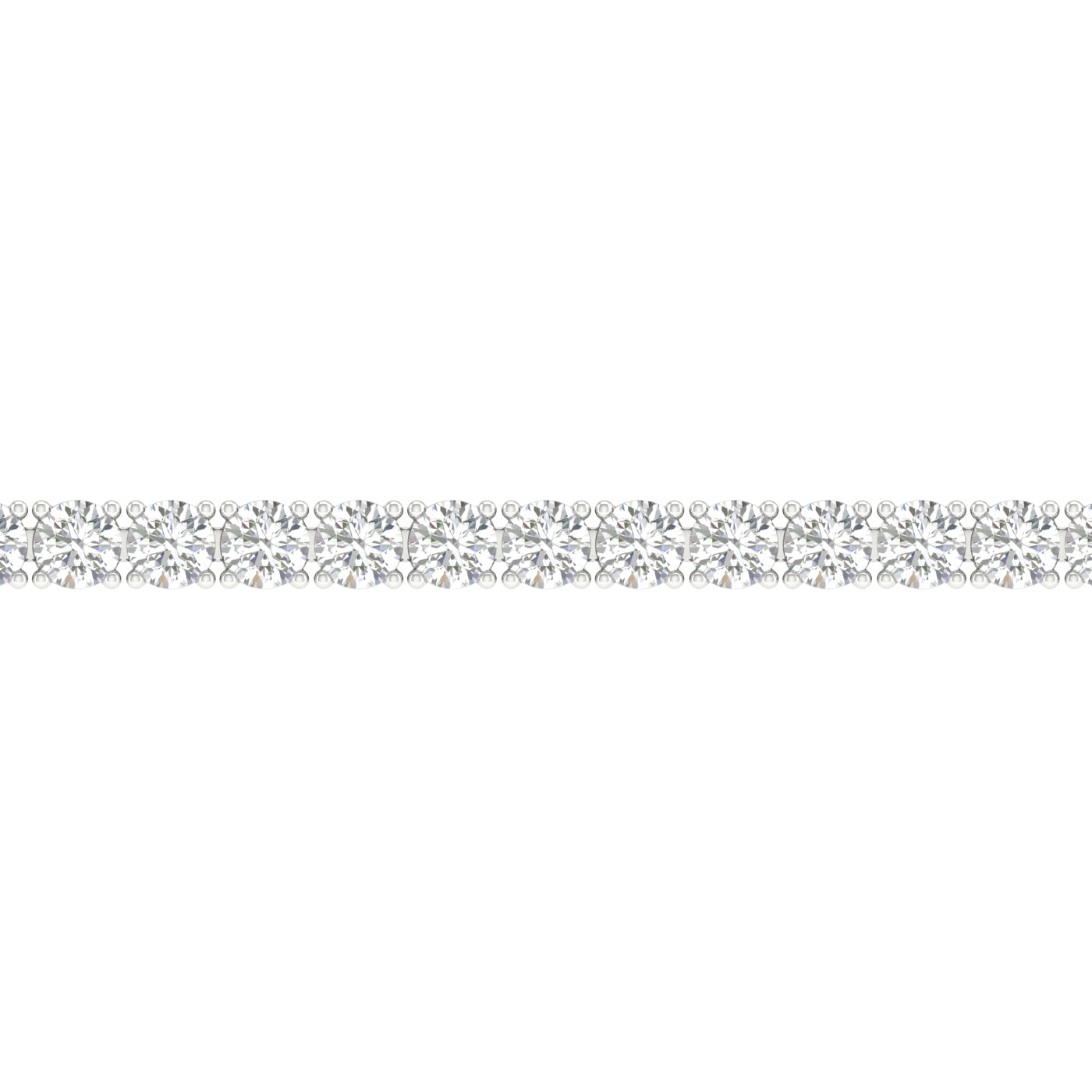 5 Carat Round Lab Grown Diamond 14K Gold 4 Prong Tennis Bracelet