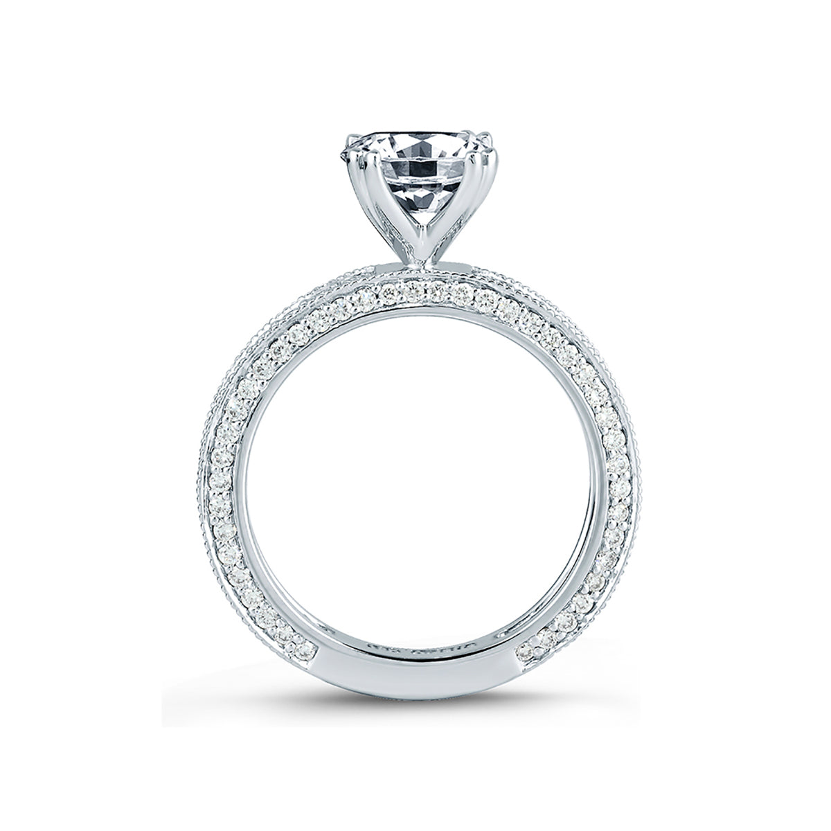 A.Jaffe Highly Intricate Art Deco Diamond Engagement Ring ME1465/84