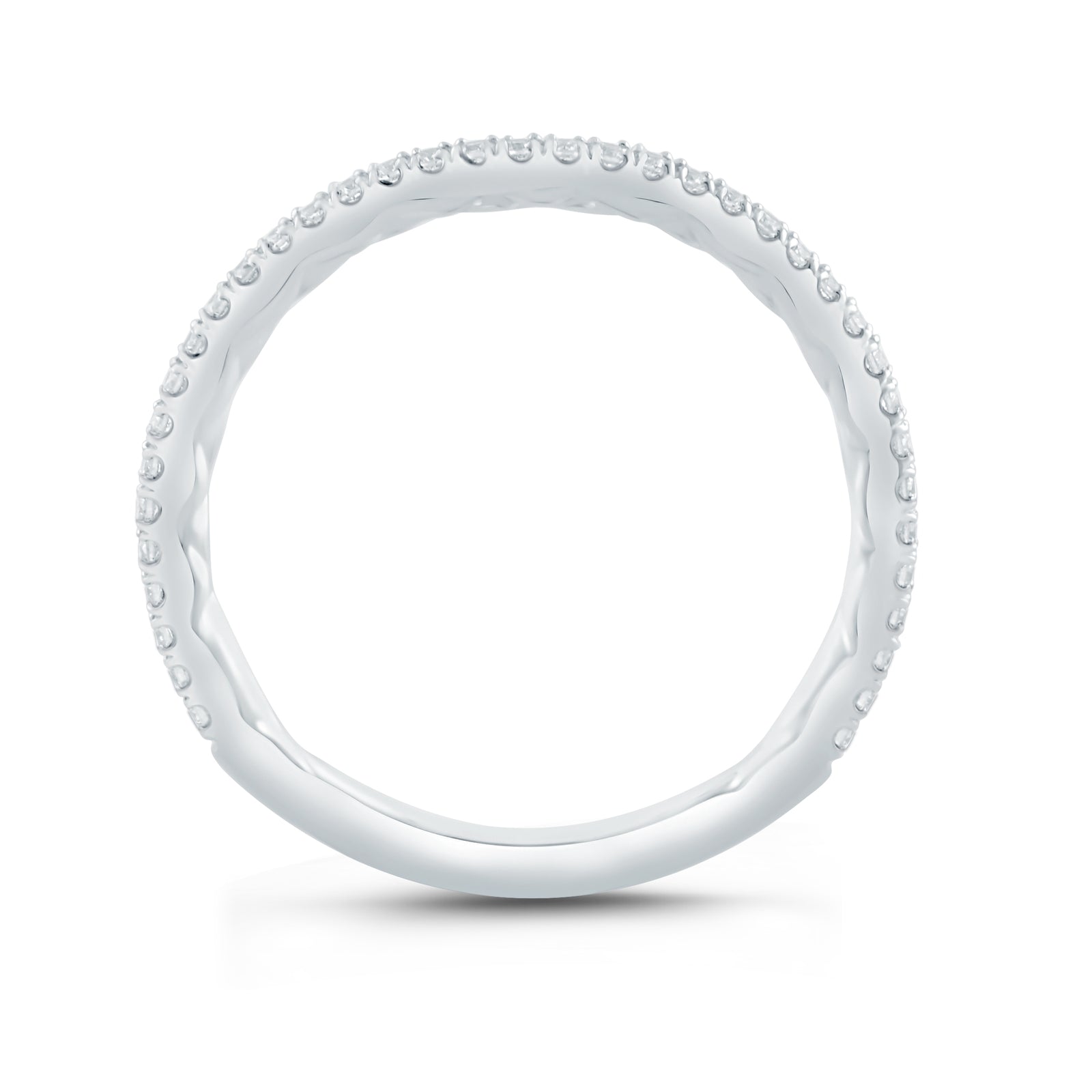 A.Jaffe Contoured Delicate Pavé Diamond Quilted Wedding Band MR1863Q/19