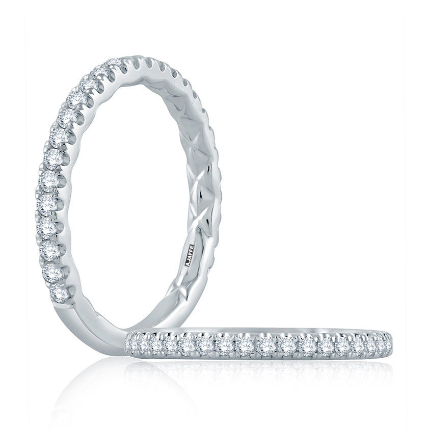 A.Jaffe French Pavé Set Diamond Quilted Wedding Band MR2135Q/34