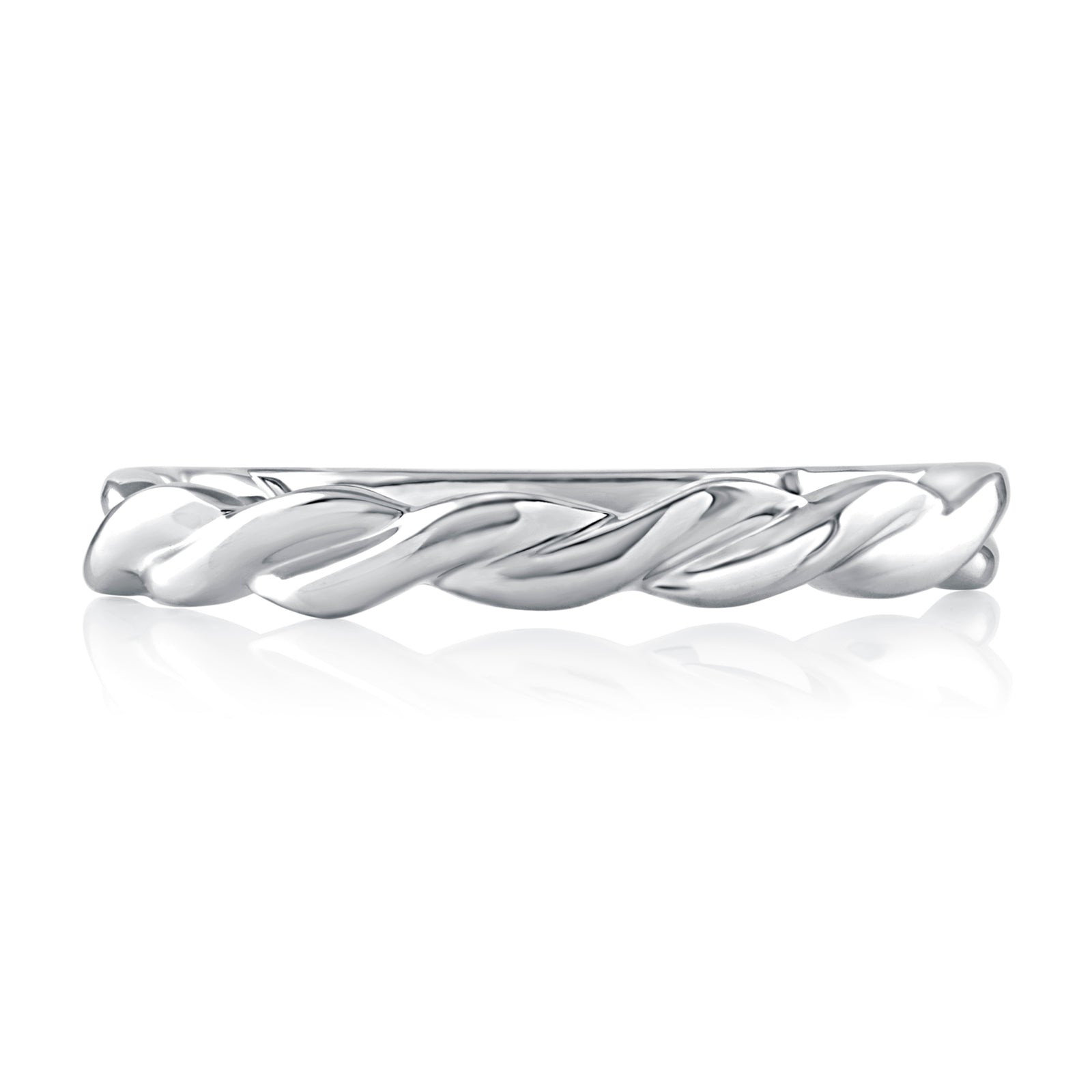 A.Jaffe Twisted Vine Solitaire Quilted Wedding Band MRCRD2398Q/PL