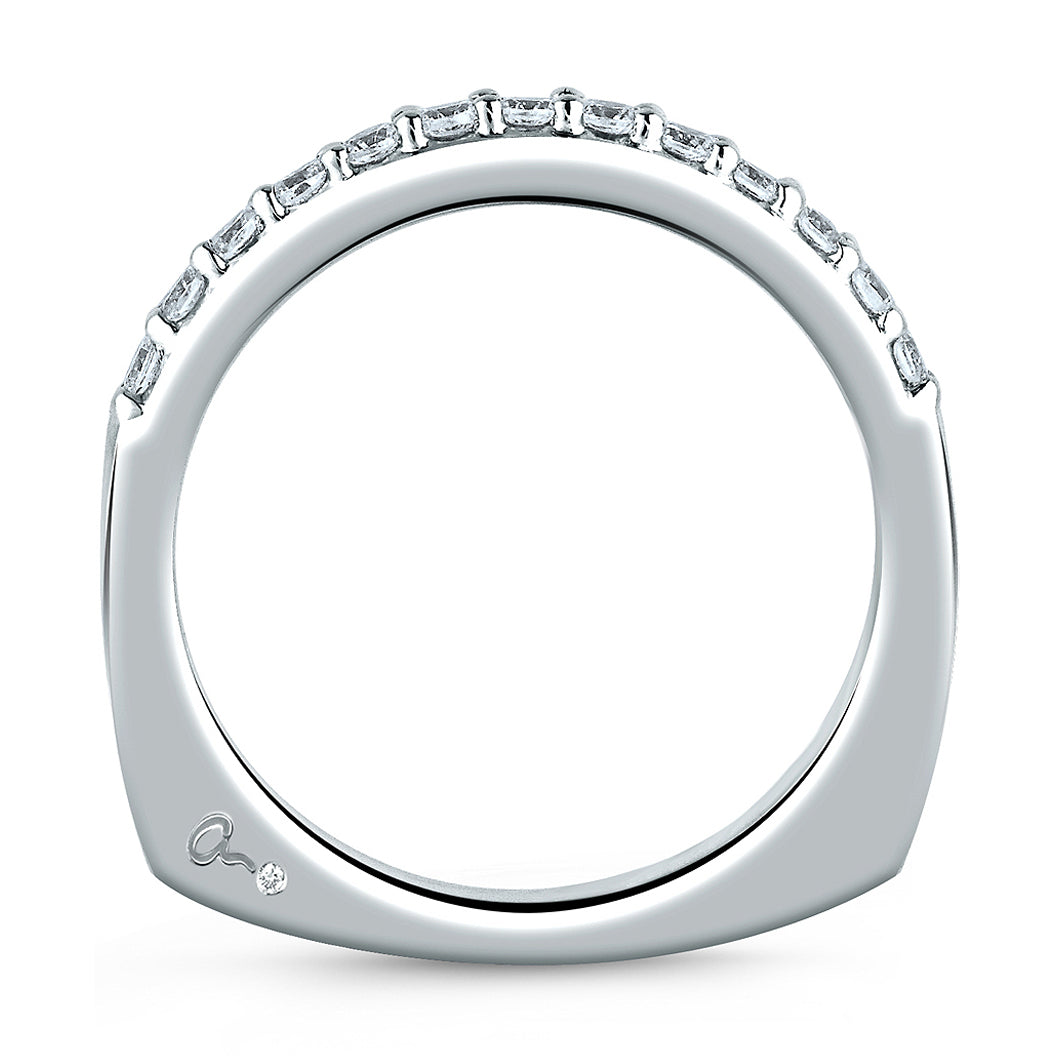 A.Jaffe Signature Shared Prong Set Diamond Wedding Band MRS057/26