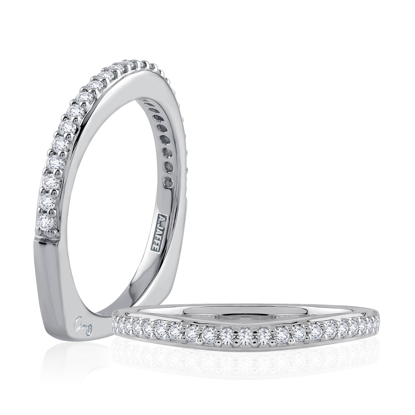 A.Jaffe Signature Contoured Diamond Wedding Band MRS154/23