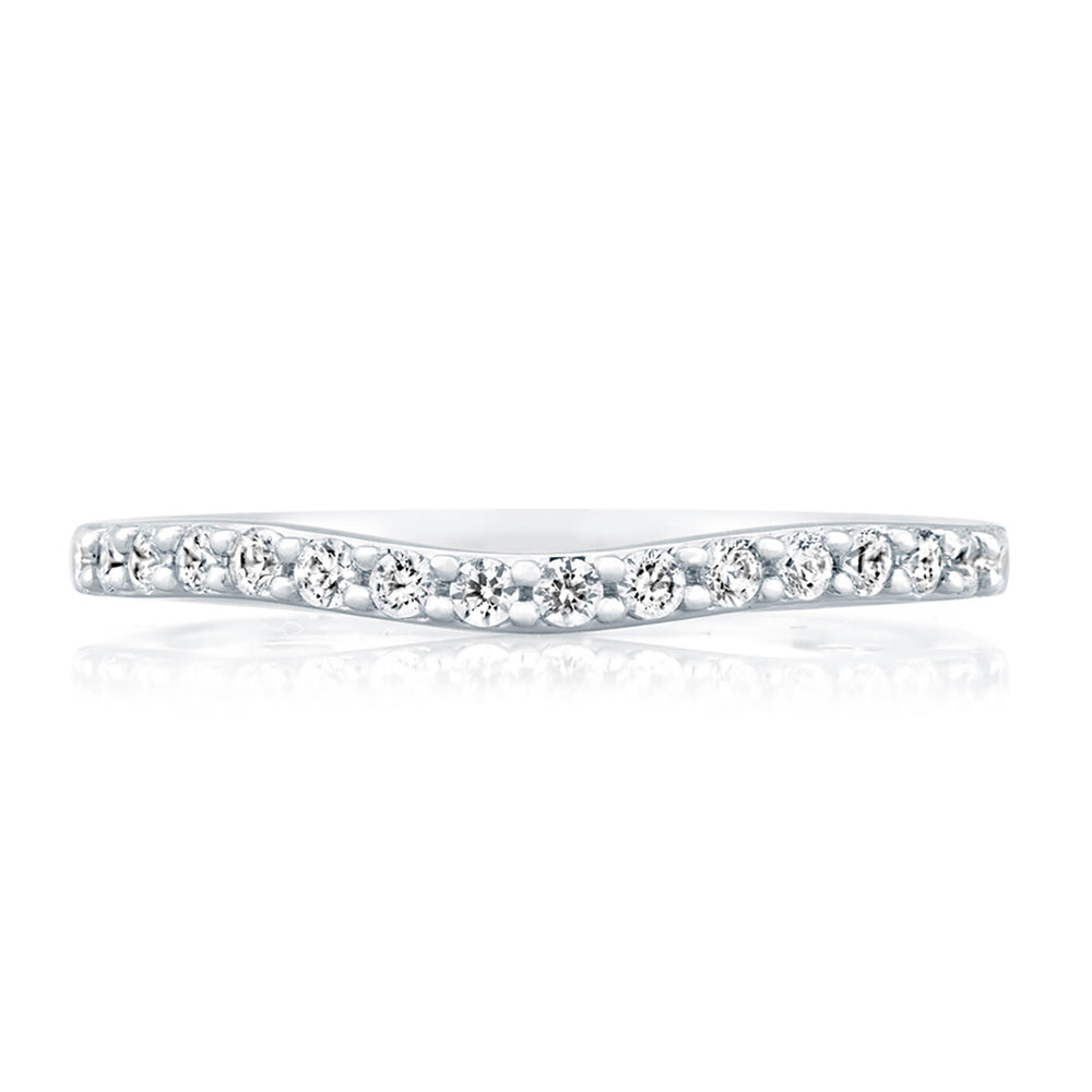 A. Jaffe Delicate Pave Contour Wedding Band MRS477/24