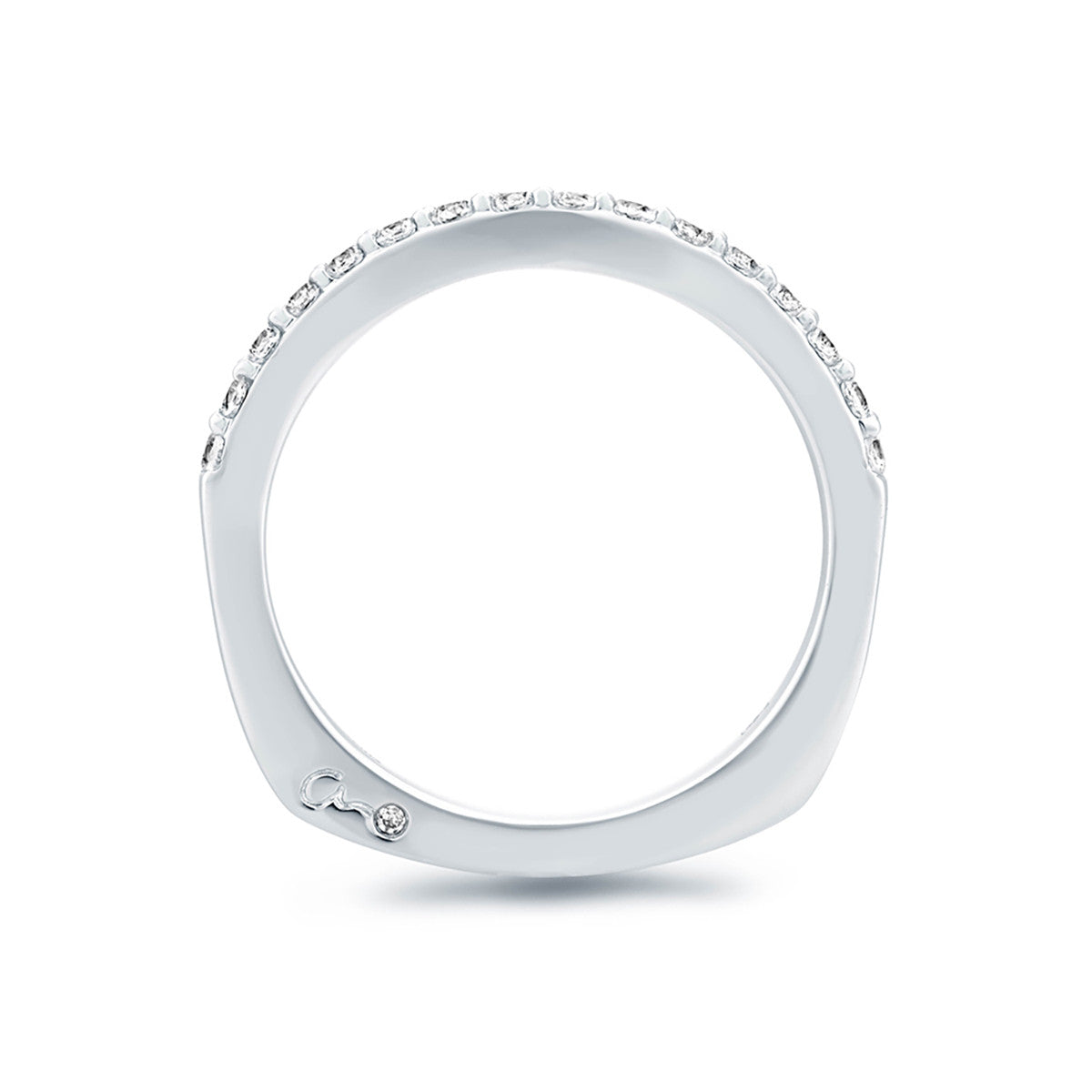 A. Jaffe Delicate Pave Contour Wedding Band MRS477/24