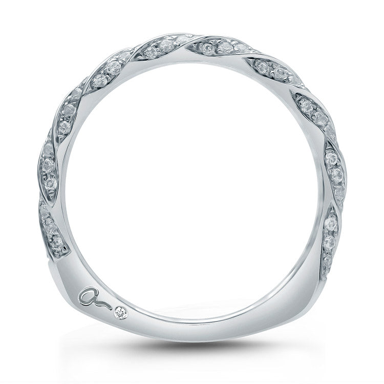A. Jaffe Signature Twist Diamond Wedding Band MRS820/33