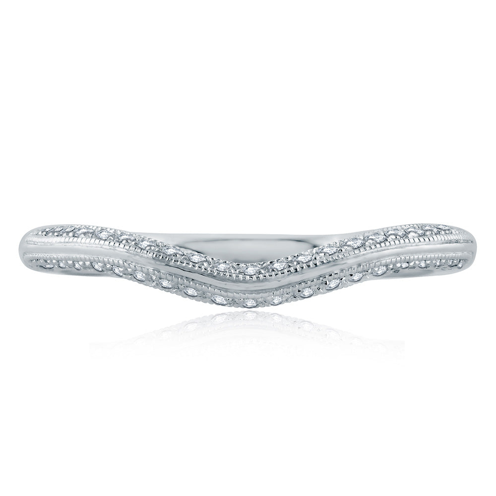 A. Jaffe Contour Modern Vintage Diamond Wedding Band MRS871/23