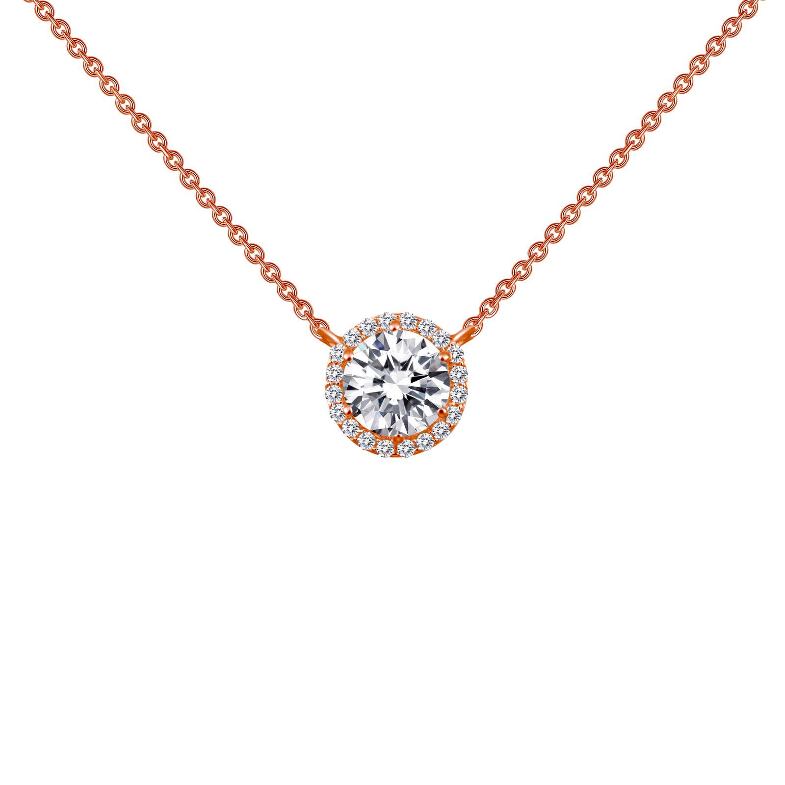 Lafonn Simulated Diamond 1.23ct Halo Necklace N0038CLR18