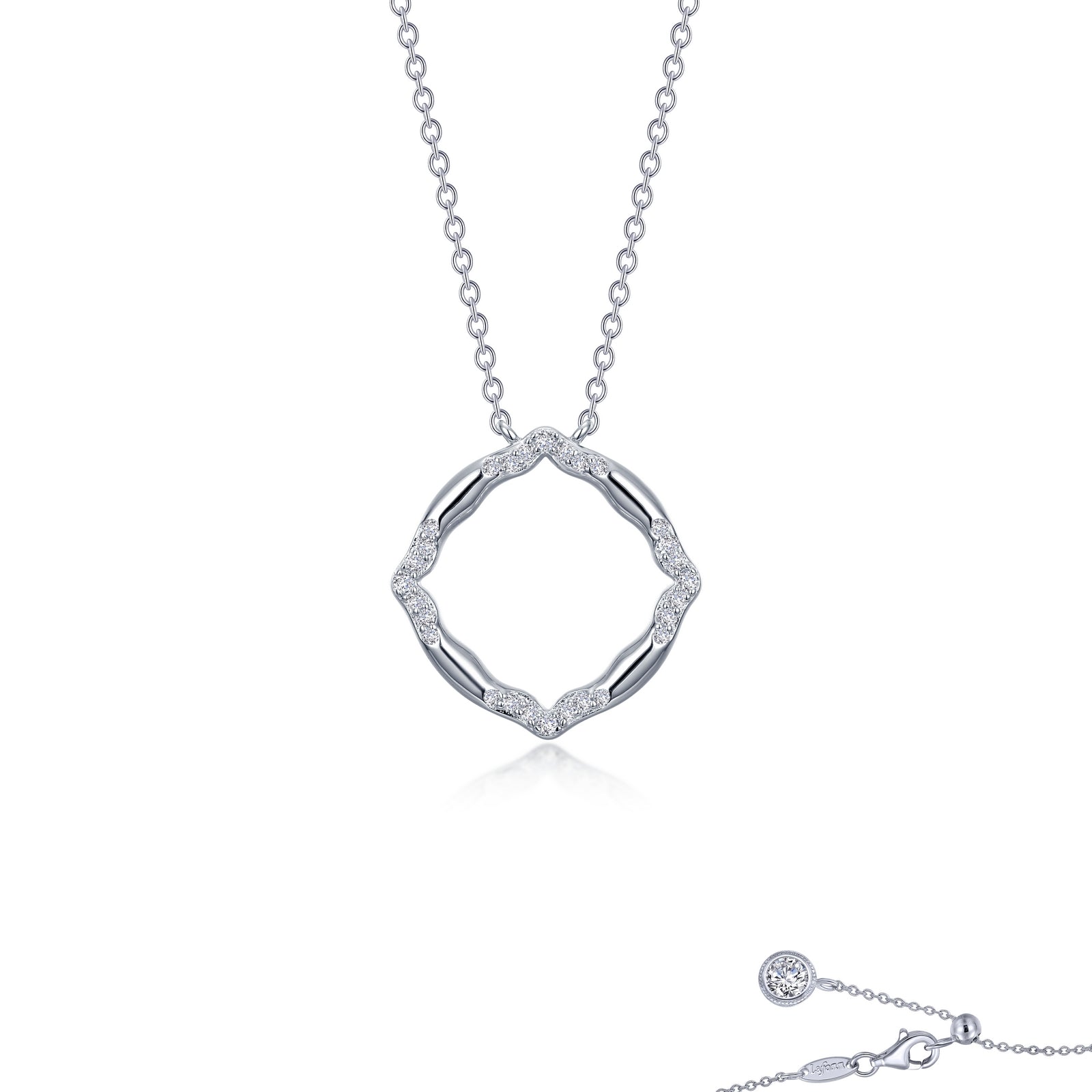Lafonn Simulated Diamond Geometric Necklace N0232CLP20