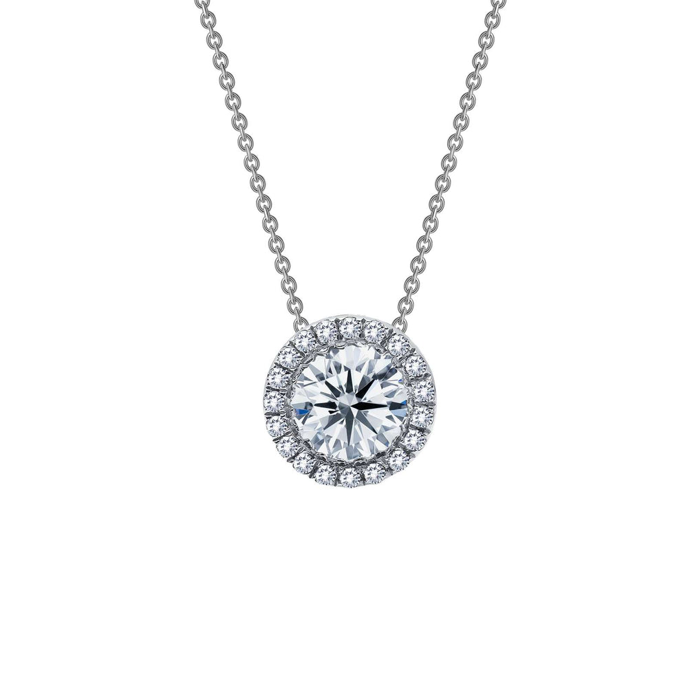 Lafonn Simulated Diamond 0.63ct Halo Necklace N2004CLP