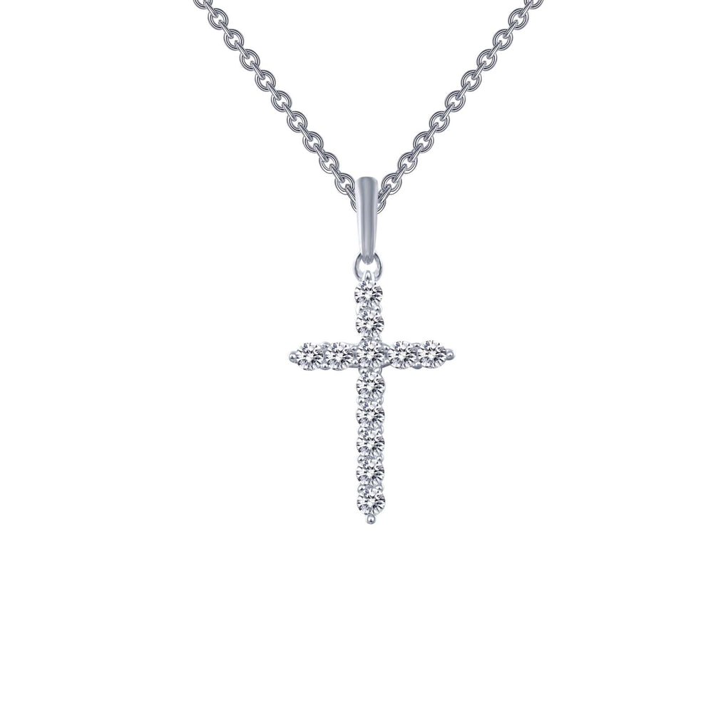 Lafonn Simulated Diamond 0.36ct Cross Necklace P0165CLP