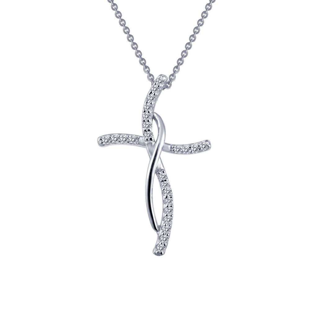 Lafonn Simulated Diamond 0.24ct Cross Necklace P0168CLP