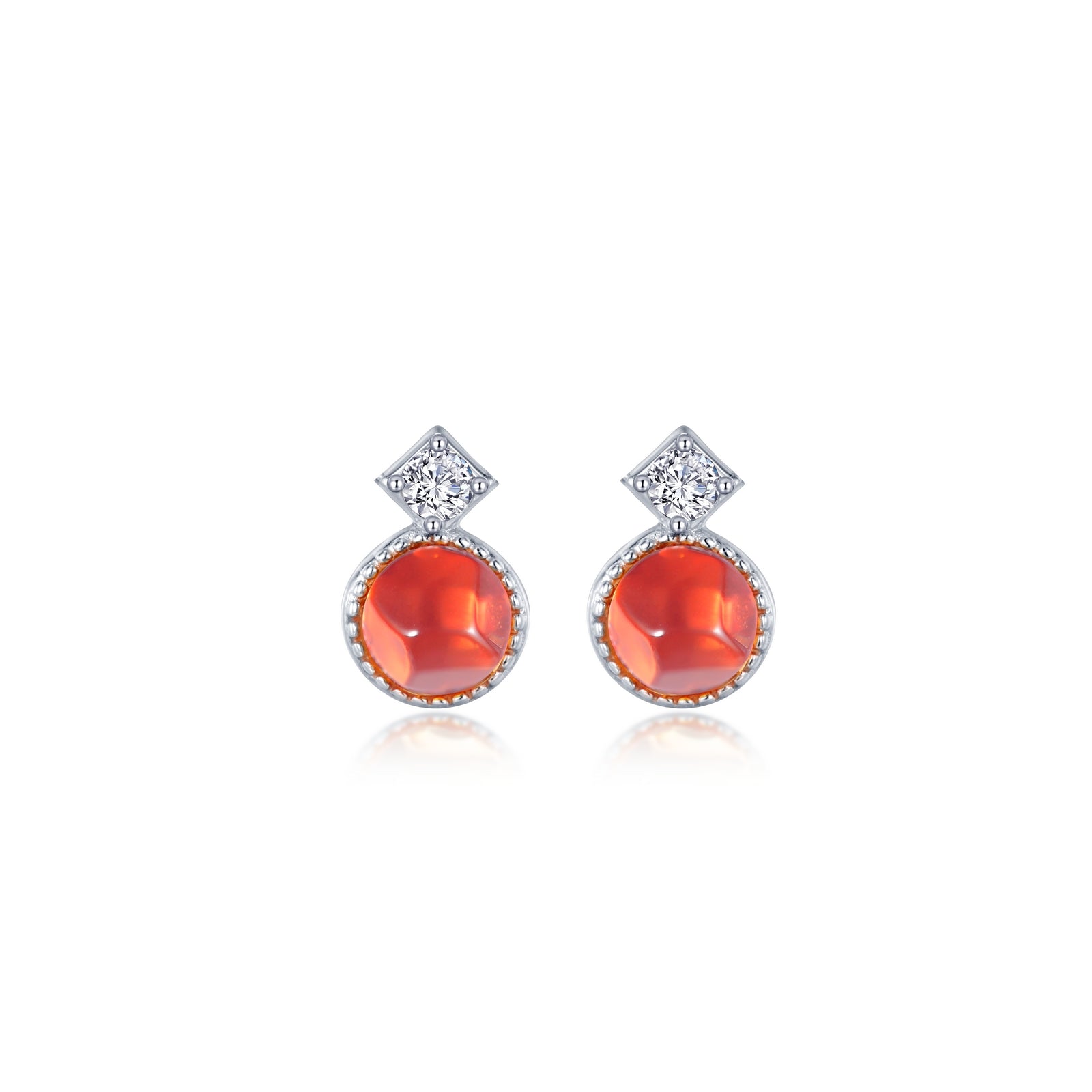 Lafonn Simulated Diamond & Fancy Lab Grown Sapphire Halo Stud Earrings SYE002RP00