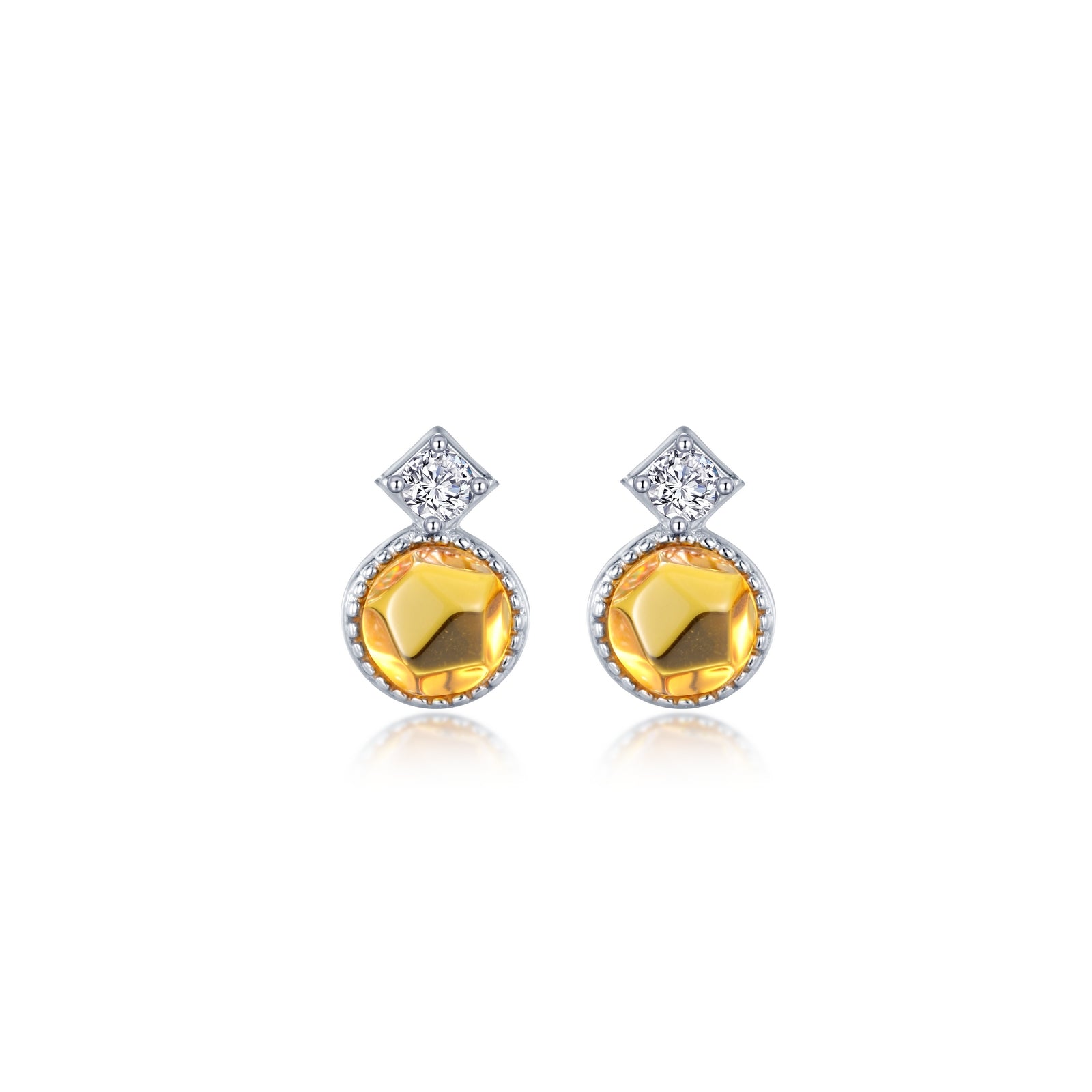 Lafonn Simulated Diamond & Fancy Lab Grown Sapphire Halo Stud Earrings SYE002YP00