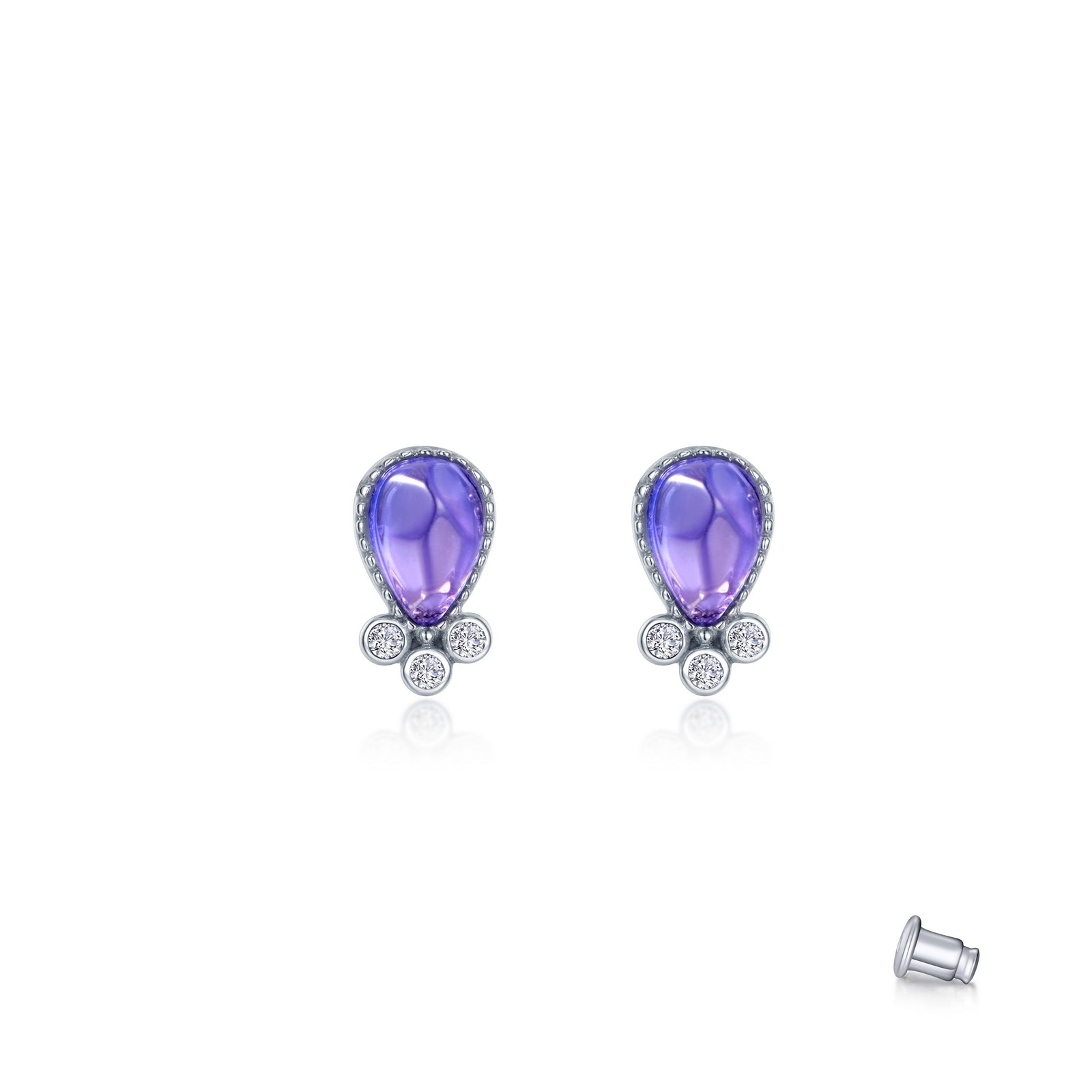 Lafonn Simulated Diamond & Fancy Lab Grown Sapphire Halo Stud Earrings SYE003AP00