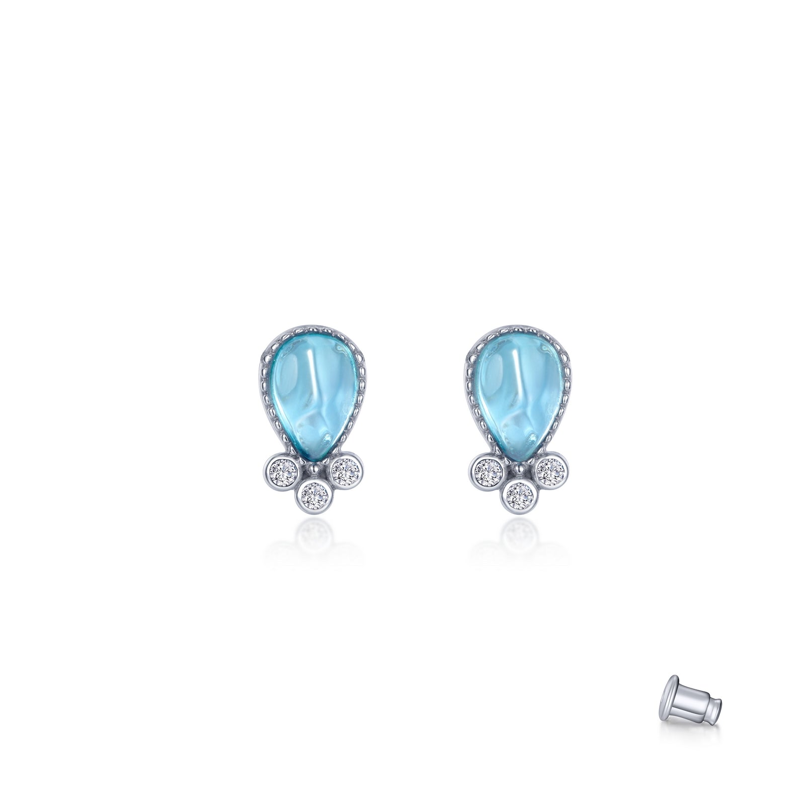 Lafonn Simulated Diamond & Fancy Lab Grown Sapphire Halo Stud Earrings SYE003BP00