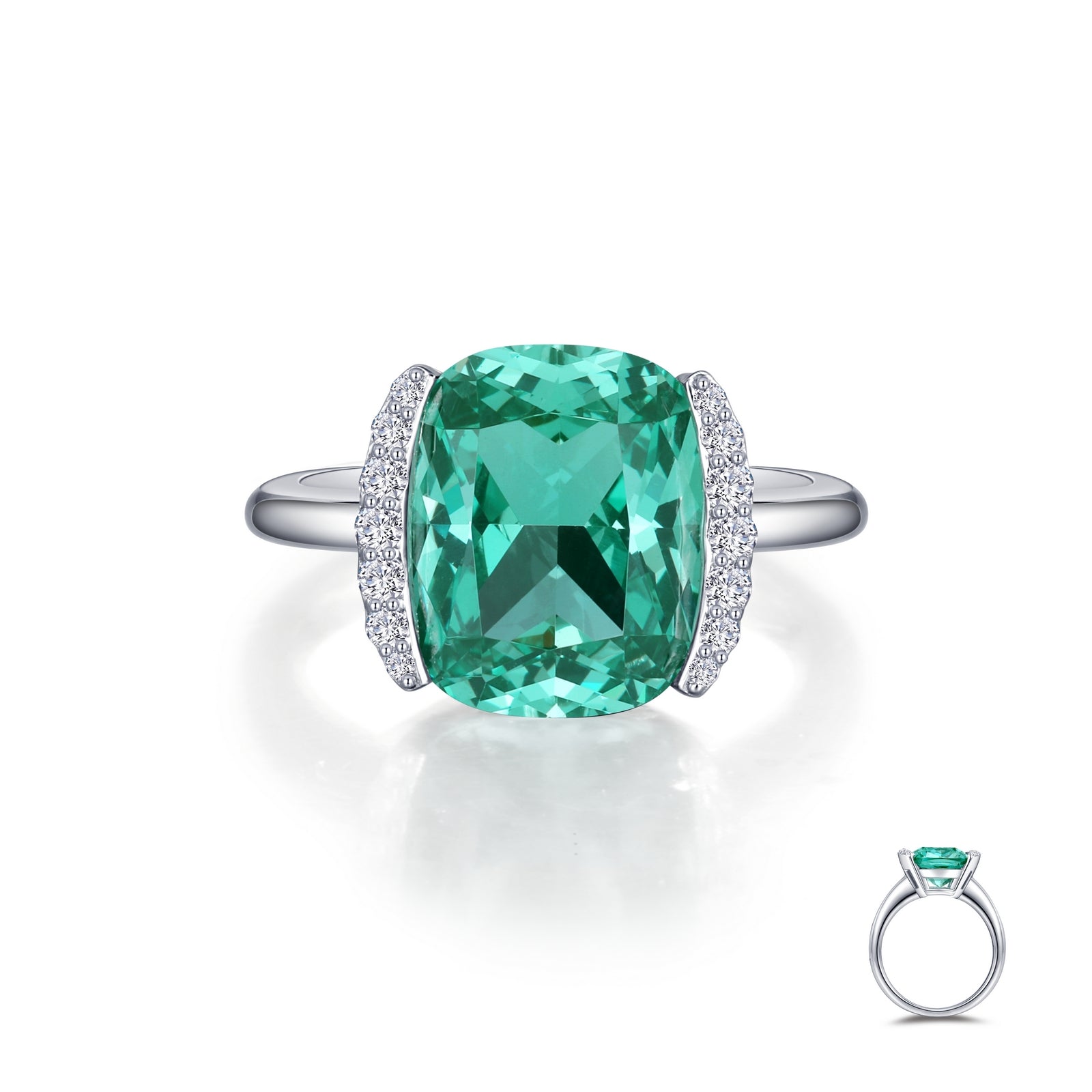 Lafonn Simulated Diamond & Fancy Lab Grown Sapphire Solitaire Ring SYR010GP
