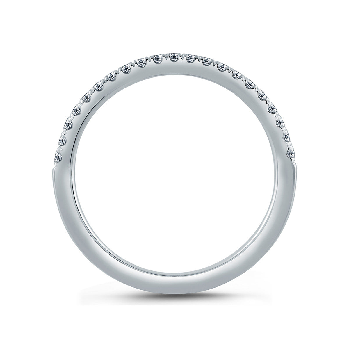 A. Jaffe French Pave Half Circle Diamond Stackable Band WR1044/16