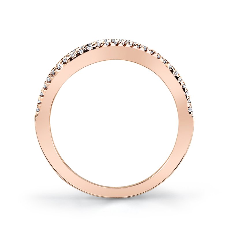 14K Rose Gold 0.22ct. Diamond Openwork Fashion Ring