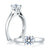 A.Jaffe Bezel Set Profile Diamond Cathedral Solitaire Engagement Ring MES063/04