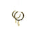 14K Yellow Gold 0.60cttw. Diamond Clover Dangle Huggie Hoop Earrings