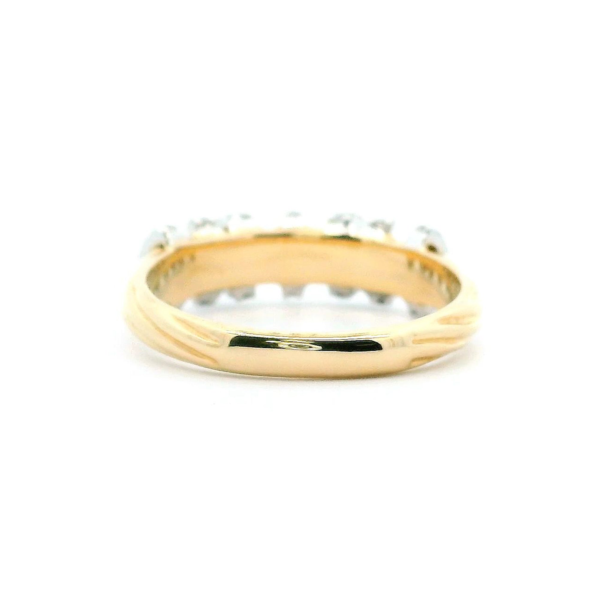 14K Two-Tone Gold 0.30cttw. Diamond Wrap Over Twist Fashion Ring
