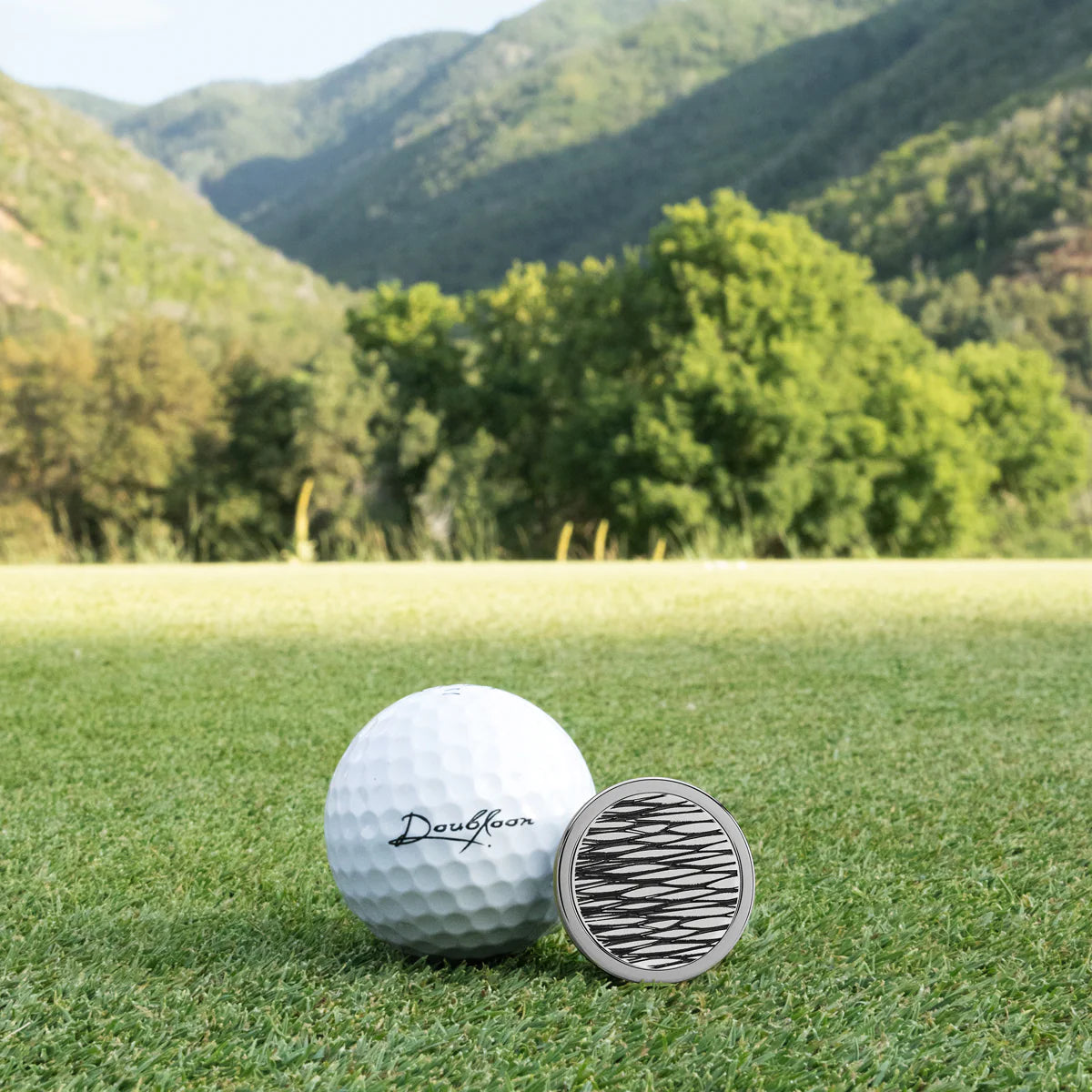 The Stealth - Tungsten &amp; Sterling Silver w/ Black Cerakote Doubloon Golf Ball Marker