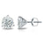 1/3 Carat Round 14K White Gold 3 Prong Martini Set Diamond Solitaire Stud Earrings