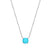 Samuel B. Sleeping Beauty Turquoise Solitaire Sparkle Necklace
