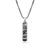 Samuel B. Jack Dog Tag Sterling Silver Black Picasso Pendant w/ 22" Round Box Link Chain