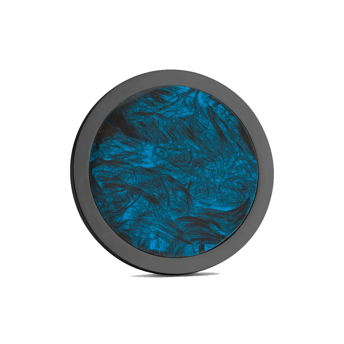 The Angler - Black Titanium & Blue Forged Carbon Fiber Doubloon Golf Ball Marker