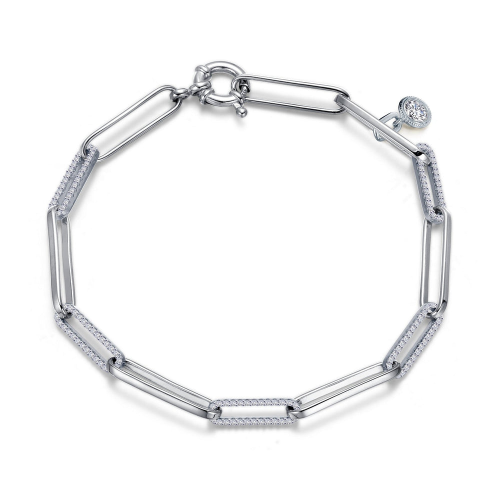 Lafonn Simulated Diamond Paperclip Bracelet B0168CLP75