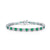 Lafonn Simulated Diamond & Emerald Alternating Tennis Bracelet B0176CEP72