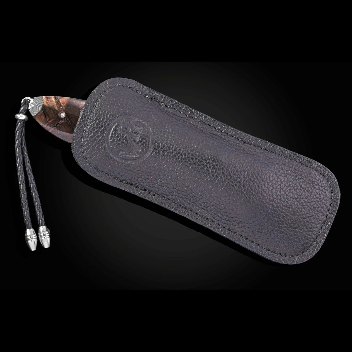 William Henry B22 Epic - Woolly Mammoth Tusk Inlaid Twist Damascus Frame w/ Meadows Damascus Blade Automatic Folding Knife