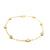 14K Yellow Gold 0.44cttw. Diamond Round Cluster Oval Link Bracelet