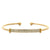 A. Jaffe 14K Yellow Gold 0.65cttw. Diamond w/ Quilted Detail Flexible Cuff Bracelet