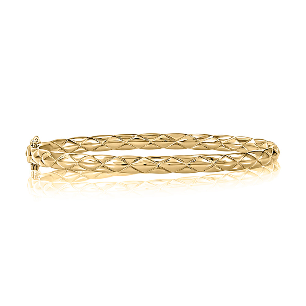 A. Jaffe 14K Yellow Gold Quilted Bangle Bracelet