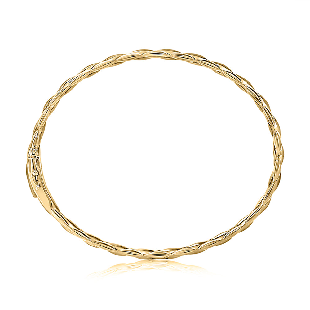 A. Jaffe 14K Yellow Gold Quilted Bangle Bracelet