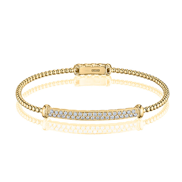 アクセサリー Barbelle Bracelet (Gold) A. Jaffe 14K Yellow Gold 0.65cttw. Diamond Flexible Cuff