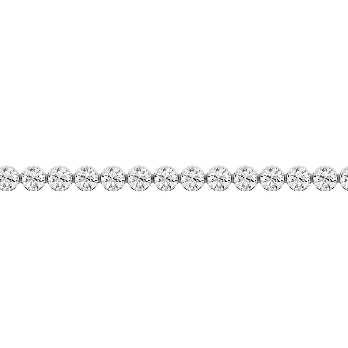 5 Carat Round Lab Grown Diamond 14K Gold Seamless Tennis Bracelet