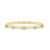 14K Yellow Gold 0.72cttw. Diamond Cluster Flexible Double Bangle Bracelet