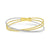 14K Yellow & White Gold 0.47cttw. Diamond Triple Strand Flexible Bracelet