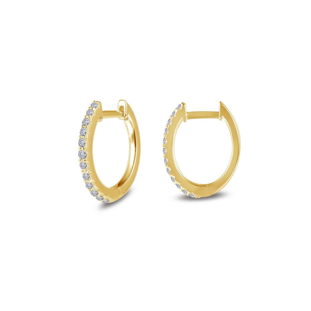 Lafonn Simulated Diamond Oval Huggie Hoop Earrings E0345CLG00