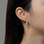Lafonn Simulated Diamond Paperclip Hoop Earrings E0531CLP
