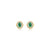 Lafonn Simulated Diamond & Emerald Halo Stud Earrings E0592CEG00