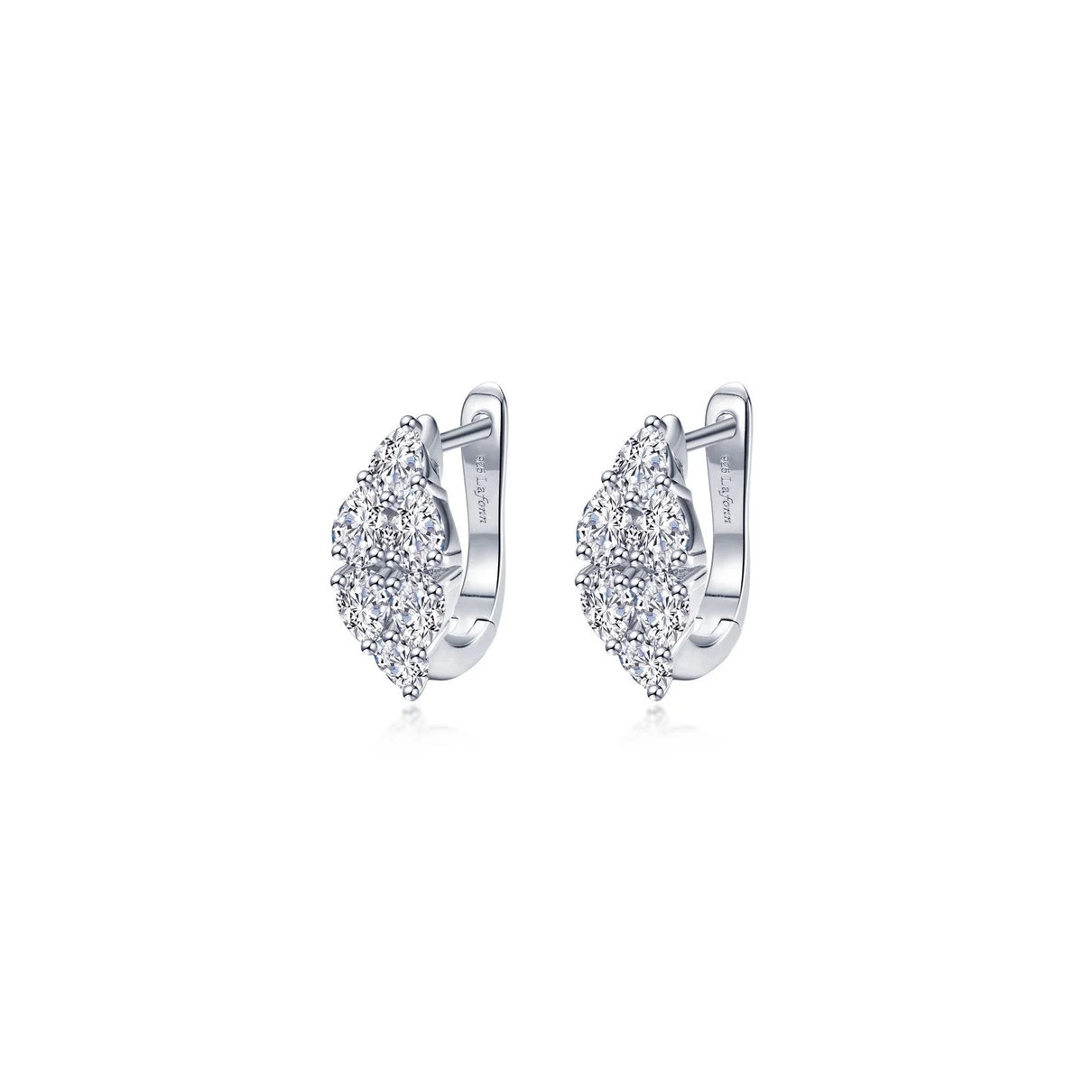 Lafonn Simulated Diamond Cluster Huggie Hoop Earrings E0598CLP
