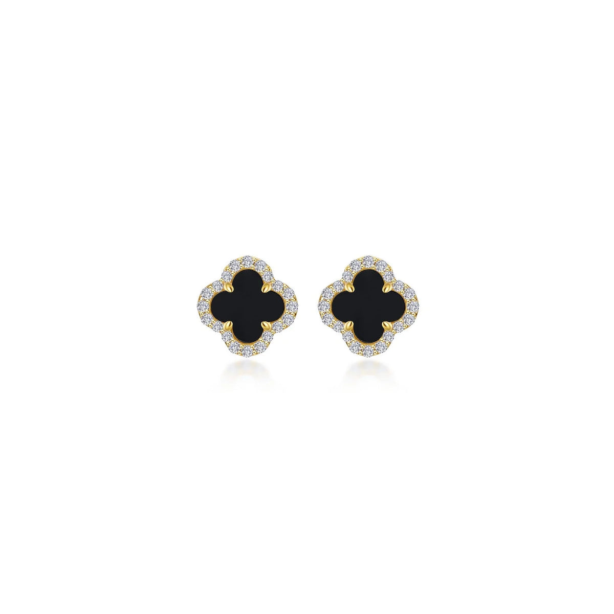 Lafonn Simulated Diamond &amp; Black Onyx Halo Stud Earrings E0609OXG00