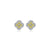 Lafonn Simulated Diamond & Canary Clover Halo Stud Earrings E0610CAP00