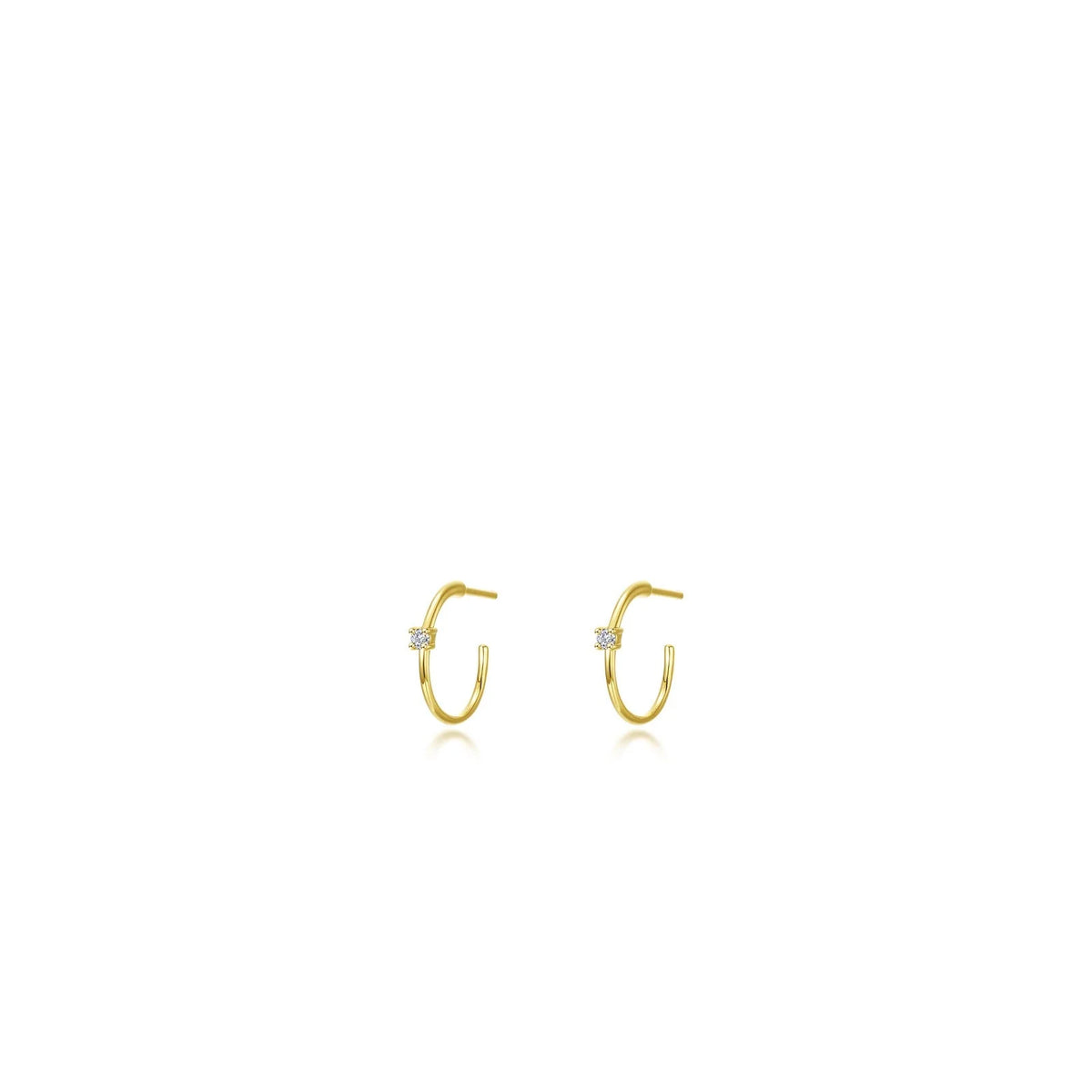Lafonn Simulated Diamond 10mm High Polished Hoop Earrings E0627CLG00