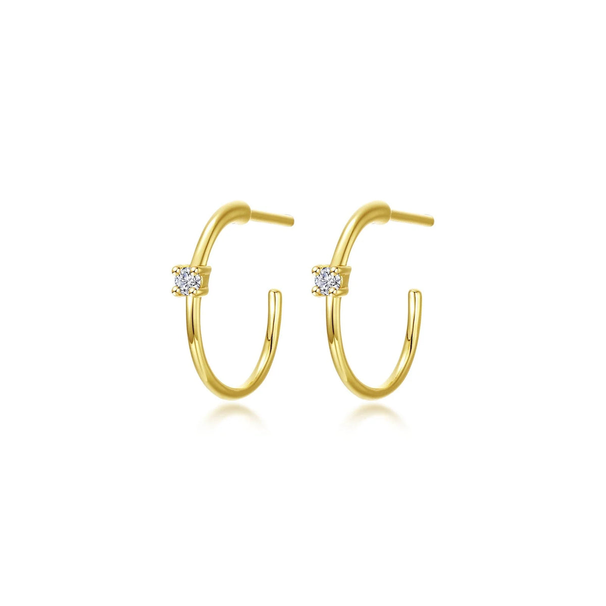 Lafonn Simulated Diamond 25mm High Polished Hoop Earrings E0629CLG00